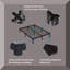Structure de lit en acier 16 po Dmitri-795489362