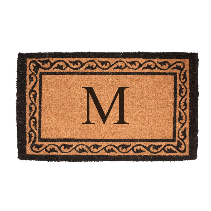 Paillasson Monogram, 2 pi x 3 pi 3 po, M
