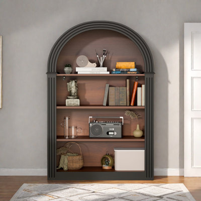 Bookcase With Wood Open Display
