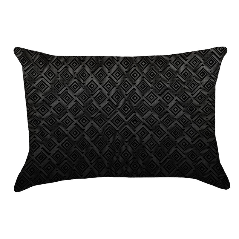 Coussin Katelyn Elizabeth, Simili suède, Noir