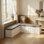 Banc d'angle avec rangement en L Efrayim