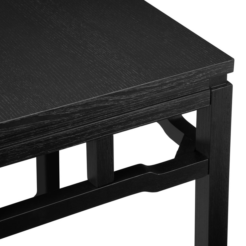 Table basse carrée noire en bois