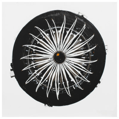 Tapisserie murale abstraite monochrome - Mandala