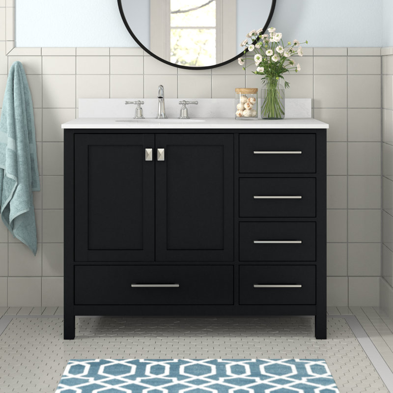Ensemble de meuble-lavabo simple 42 po Irene, Noir