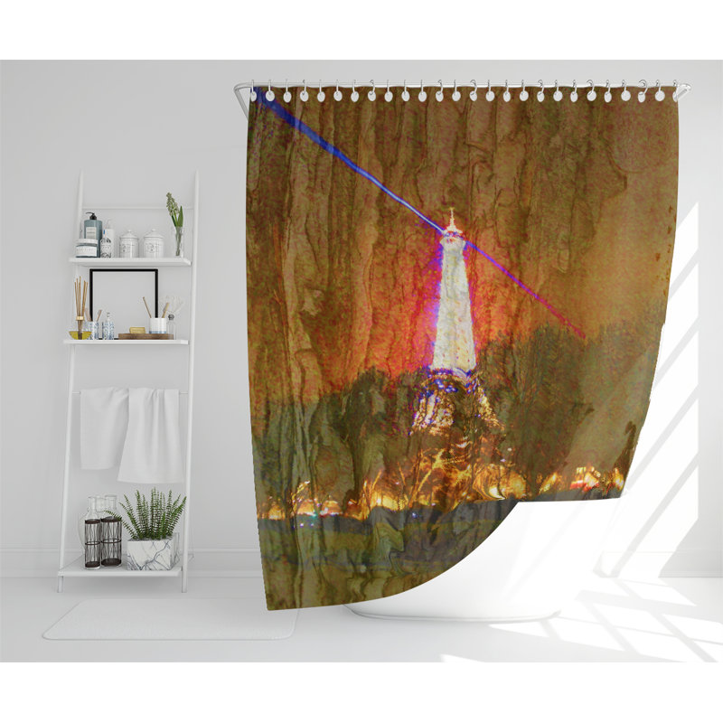 Dimpal Polyester Shower Curtain Set