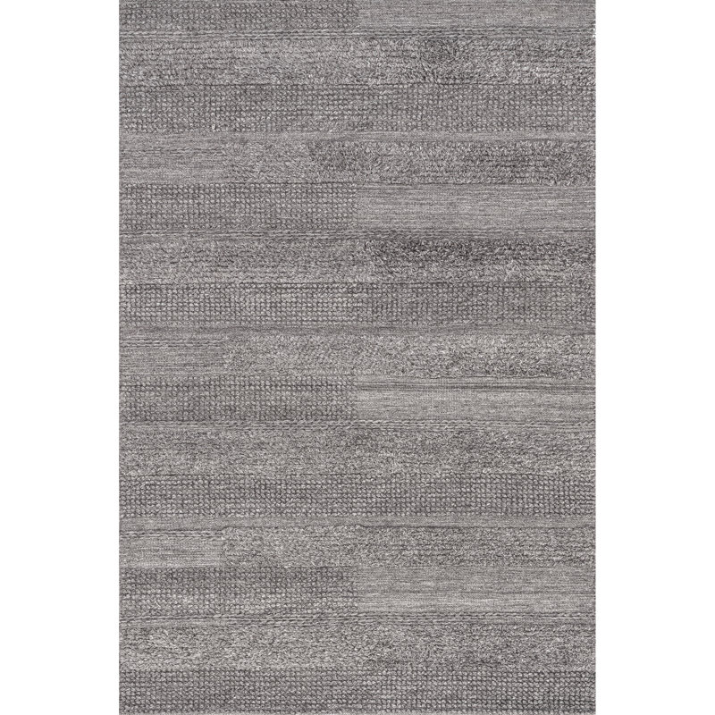 Tapis en mélange de coton texturé Jermund, Rectangle 9 pi 6 po x 13 pi 6 po