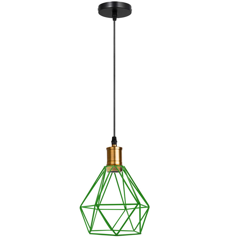Braylene 1 - Light Black/Gold Single Pendant, Green