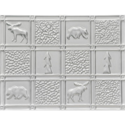 Gwen's Cabin  21" x 16" Tin Plated Steel - Wall and Backsplash Tile