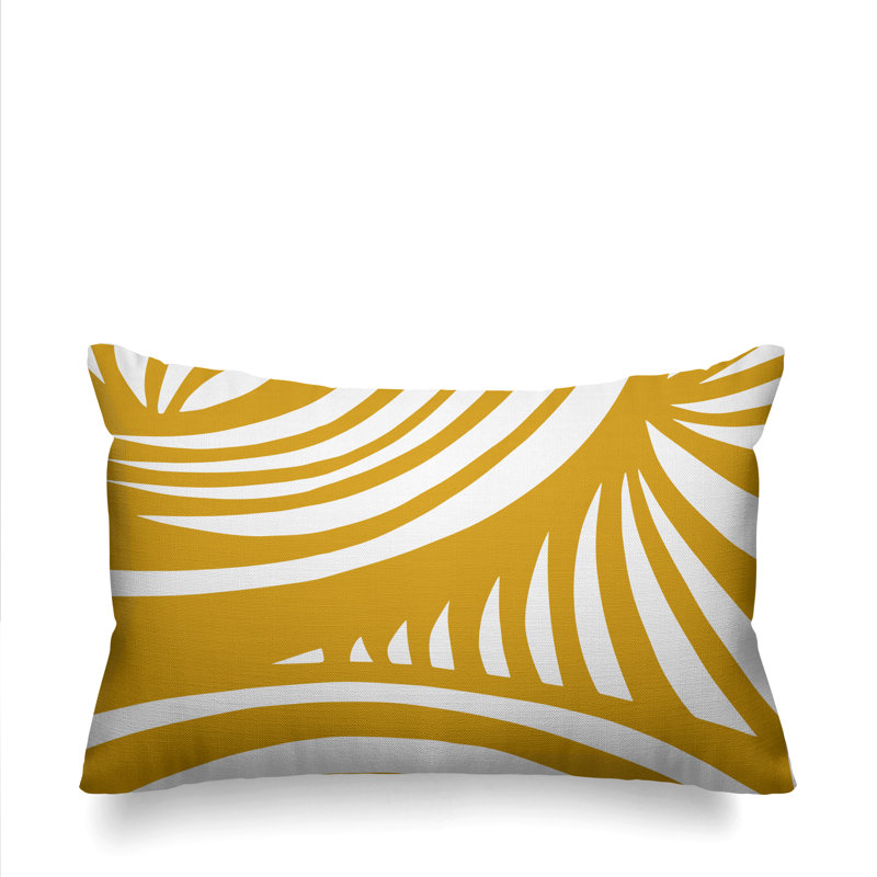 Housse et insert de coussin rectangulaire extérieur Marlaya, Jaune