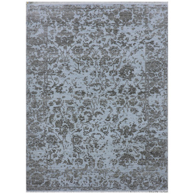 Hand Woven Wool Floral Area Rug