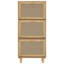 Shoe Cabinet 52x25x115 cm Engineered Wood&Natural Rattan-2110737216
