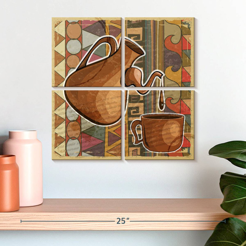 Yarlin Tribal Coffee, 18" H x 18" W