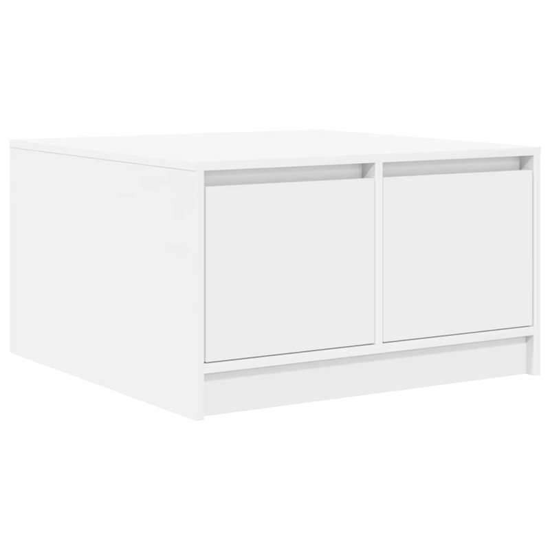 Coffee Table with Storage, 40" H x 70.5" L x 70" W, White