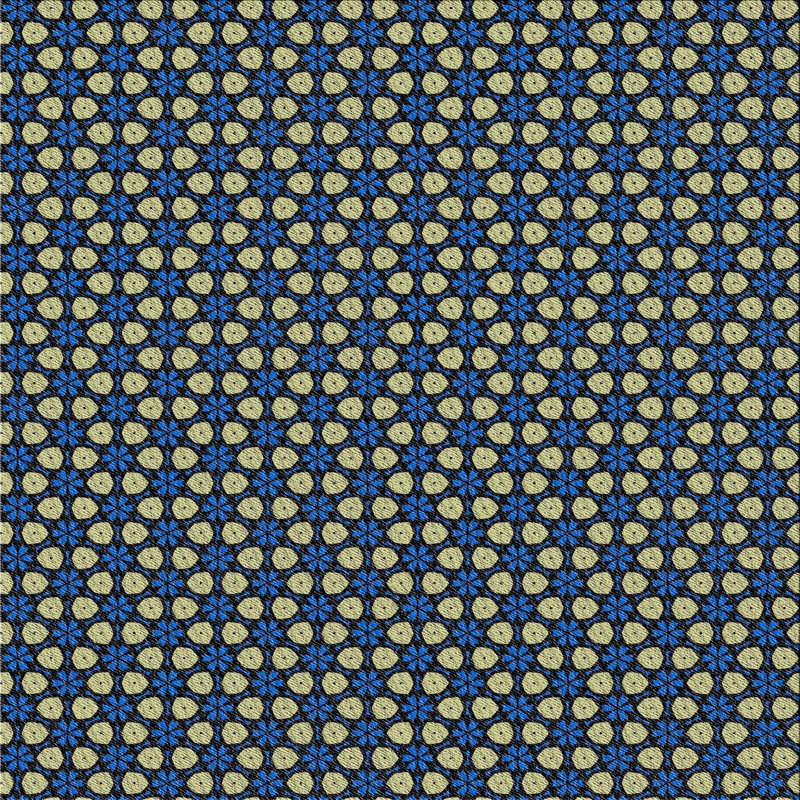 Tapis à motif géométrique turquoise, Carré 7 pi