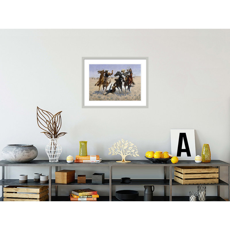 «Aider a Camarade» par Frederic Remington, impression giclée sur cadre, H 22,66 po x l 29,5 po