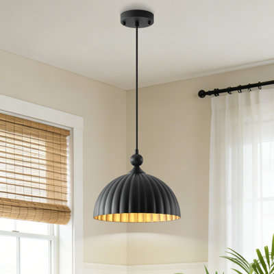 Luminaire suspendu industriel en métal 1 lumière