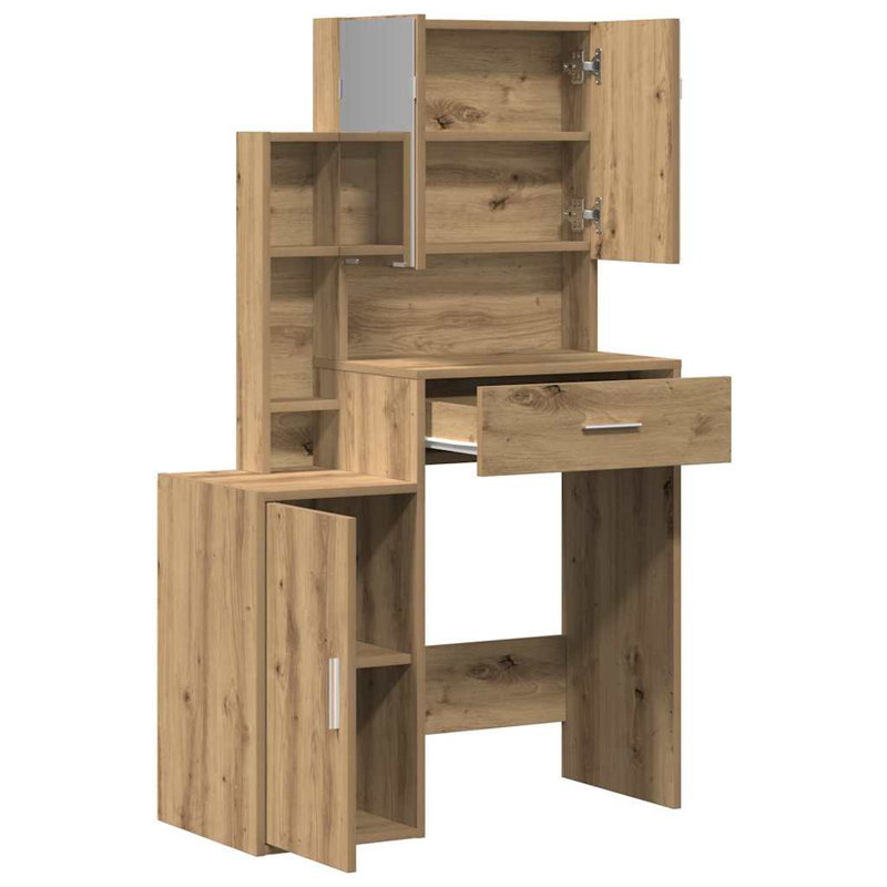 Dressing Table With Cabinet 80X35x132 Cm, Oak