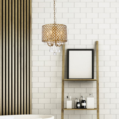Lustre tambour en cristal 4 lumières Dusin