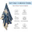 Grande serviette de plage bleue en microfibre sans sable Sun Burst