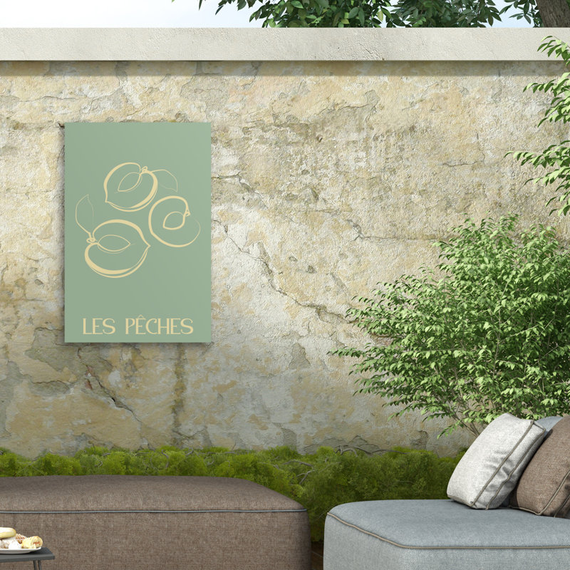 Incado Peach Halves Outdoor  Canvas, H 12 po x l 19 po