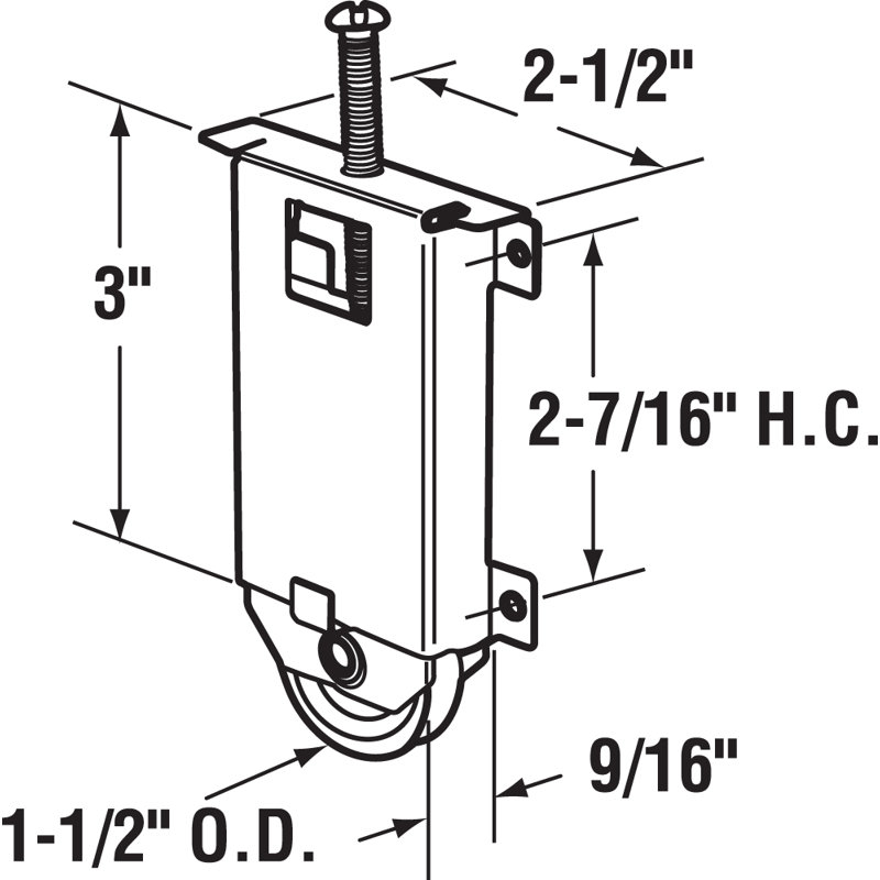 Prime-Line Wardrobe Mirror Door Roller
