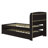 Twin XL Platform Bed with Storage LED Headboard, Charging Station, Twin Trundle & 2 Drawers, Solid Pine Frame, No Box Spring-536775456