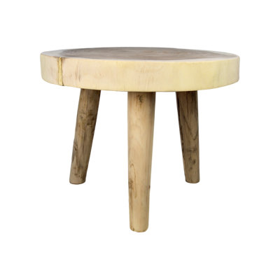 Hebbville Solid Wood Three Leg Coffee Table