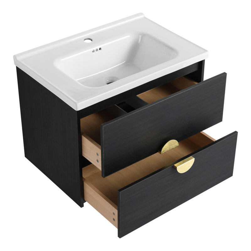 Meuble-lavabo mural 28 po avec lavabo pour petite salle de bain 28 po