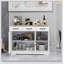 Buffet Farmhouse avec 3 tiroirs et 3 portes, combinant charme rustique et rangement spacieux pour une utilisation polyvalente à la maison