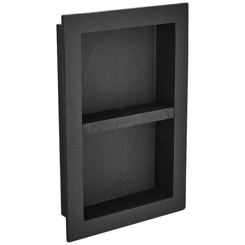 Niche de douche carrée moderne 16 "x 24" avec double tablettes réglables