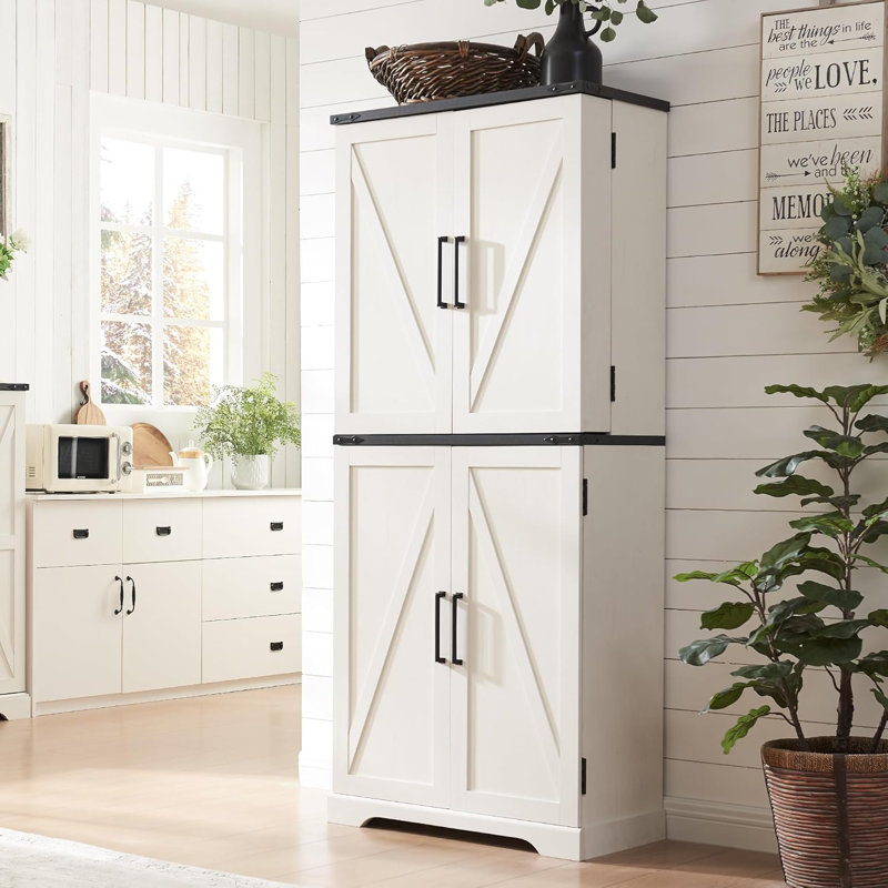 182.5cm Kitchen Pantry, White