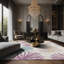 Tapis gris soyeux et moelleux-698687390