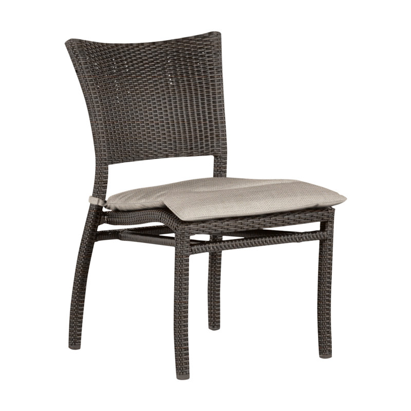 Chaise d'appoint tissée Skye - Noyer noir, Sunbrella® ‑ lin colombe, Welt, Noyer noir