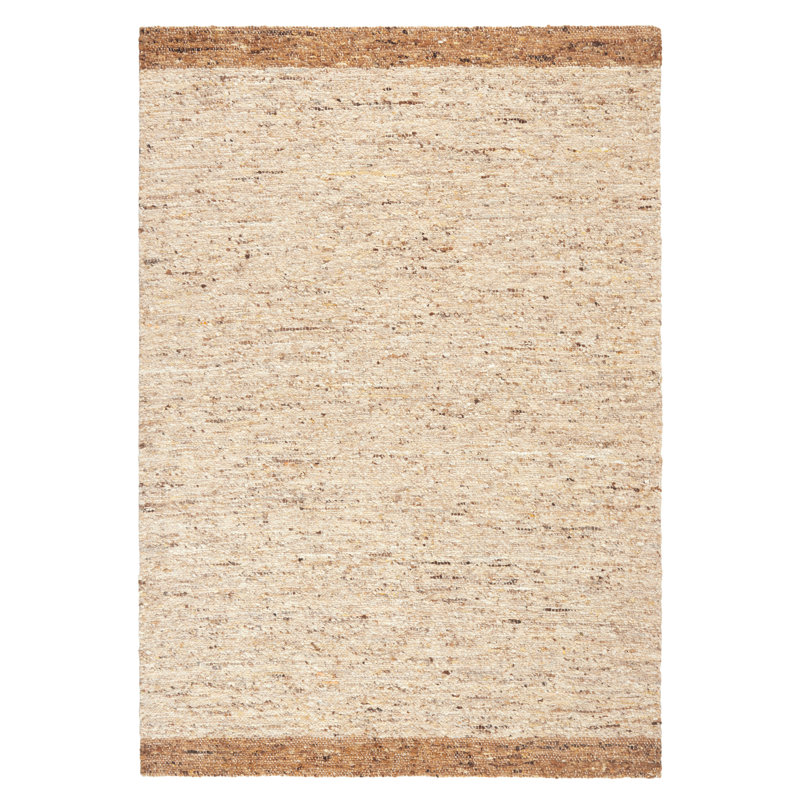 Montana Beige and Light Brown Wool Handmade Area Rug 8' x 10'
