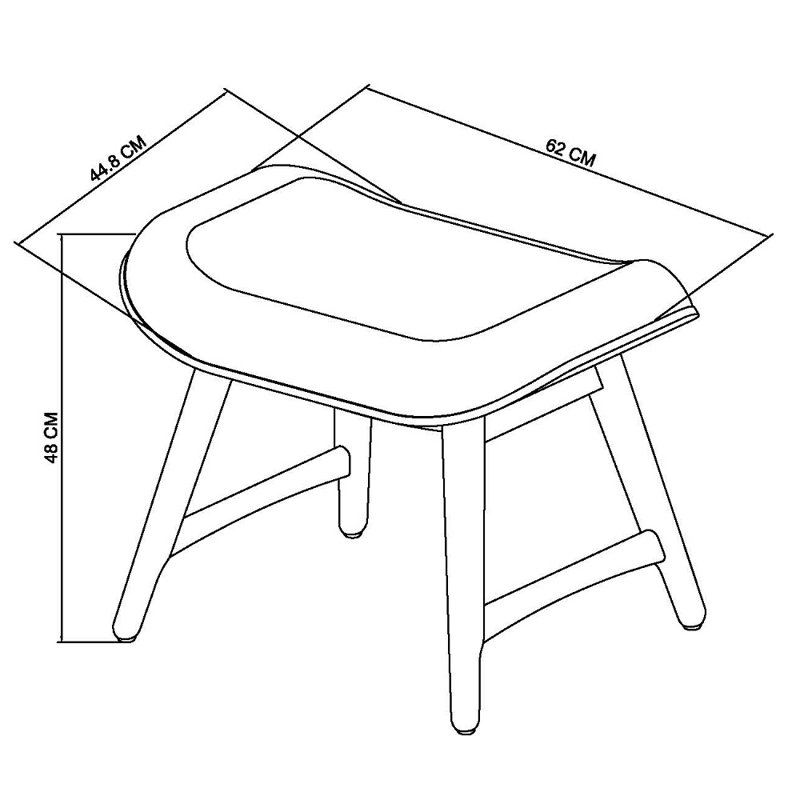 Nala Solid Wood Accent Stool