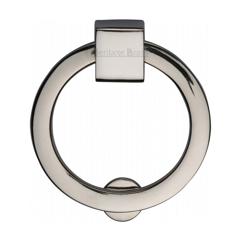Heritage Brass Heritage Round Drop Pull, Polished Nickel, 5cm H x 5cm W x 1.4cm D