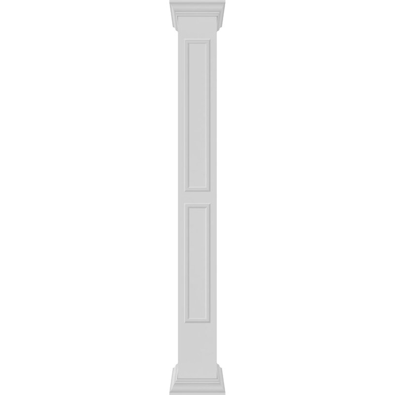 Ensemble de colonnes à double panneau surélevé en PVC Craftsman Classic Square, H 120 po x l 9,63 po