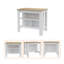 Burlingame, ensemble de cuisine à 2 tablettes et 5 portes, 2 îlots et 1 armoire murale blanche et chêne clair Burlingame