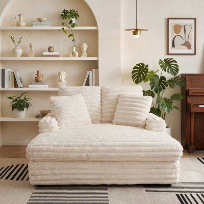 53"W Sofa Bed Indoor With Throw Pillows And Armrests, Plush Chair Bed For Living Room, Sleeper Chair by Latitude Run