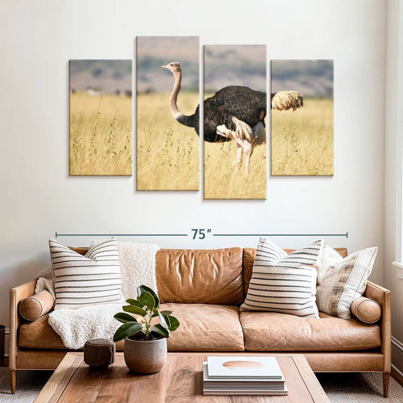 Brampt Wildlife Ostrich, 42" H x 68" W