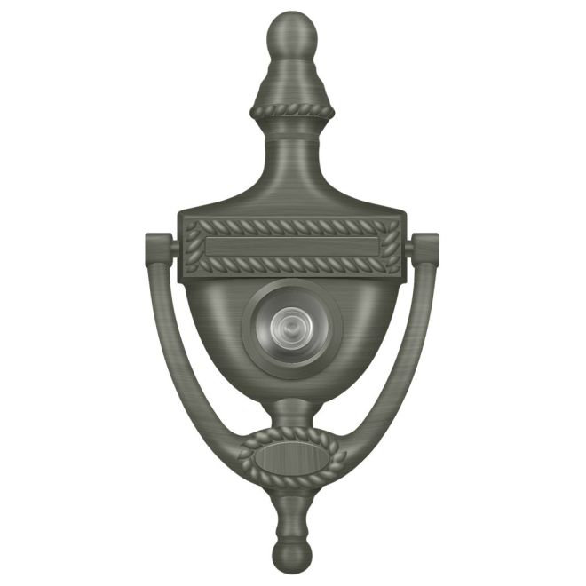 Heurtoir de porte, corde victorienne en chrome poli, Chrome poli