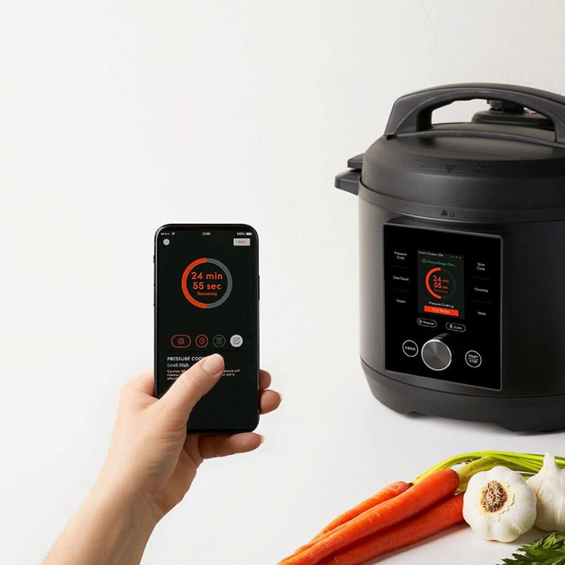 Chef Iq Multi-Functional Smart Pressure Cooker Rj40-6-Wifi, Pairs With App Via Wifi For Meals In An Instant, Built-In Scale & Auto Steam Release, 6 Qt (Refurbished)