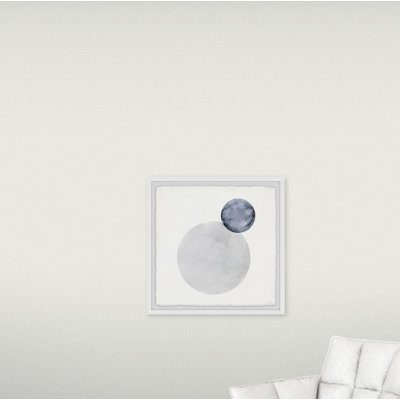 «MarBLE Gray Circles», reproduction encadrée