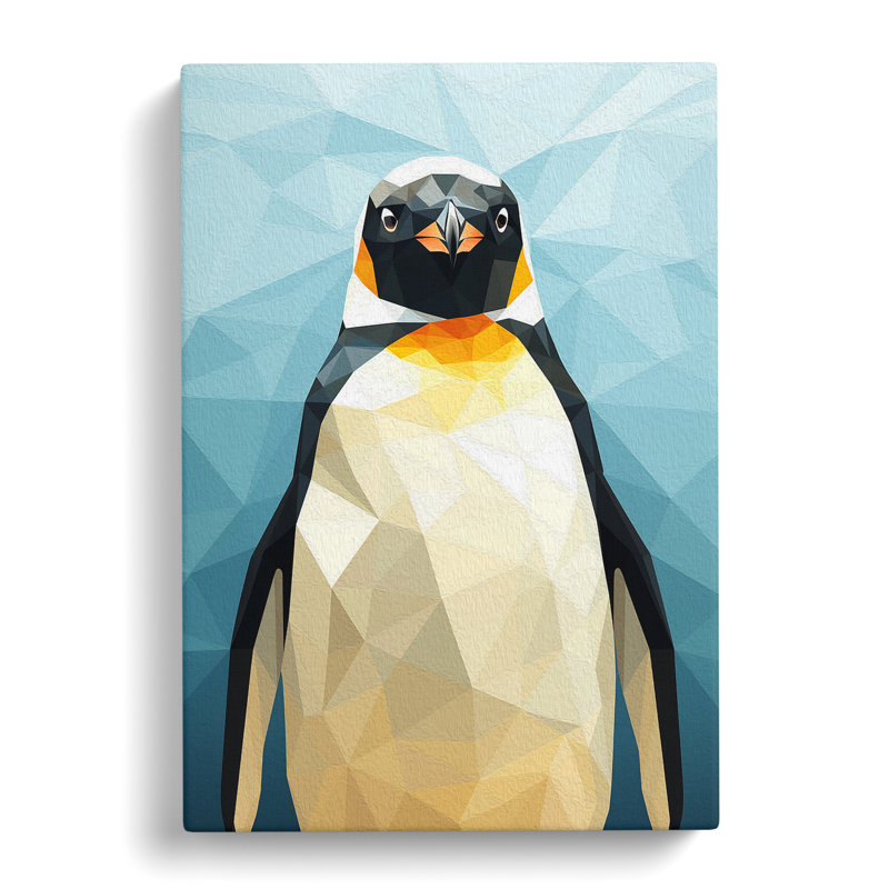 Penguin Geometric - Wrapped Canvas, 76cm H x 50cm W x 3cm D