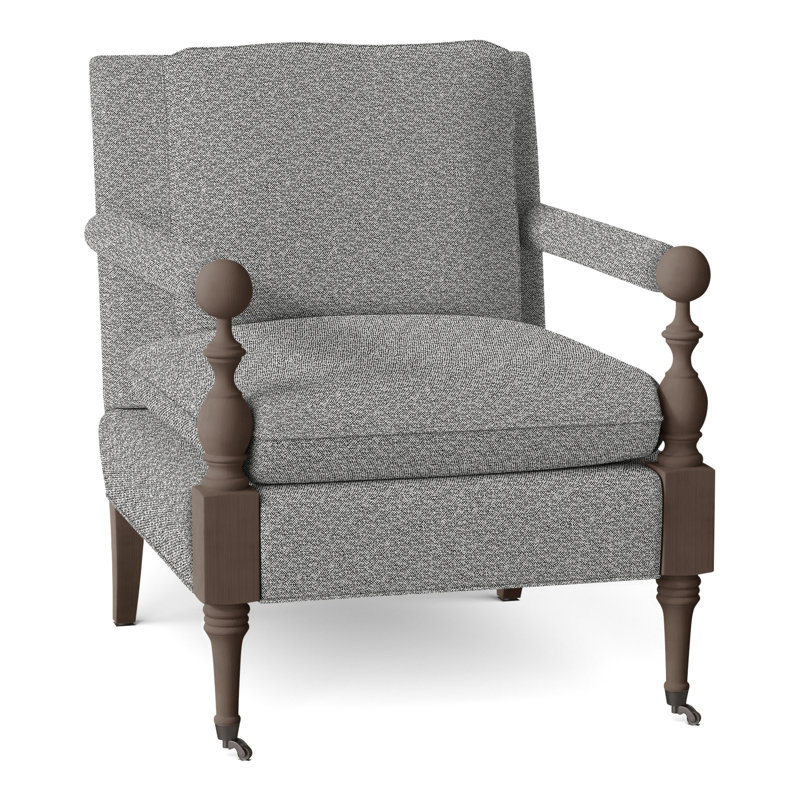 Fauteuil Leslie, Noisette, Perigold ‑ agneau sur papier journal