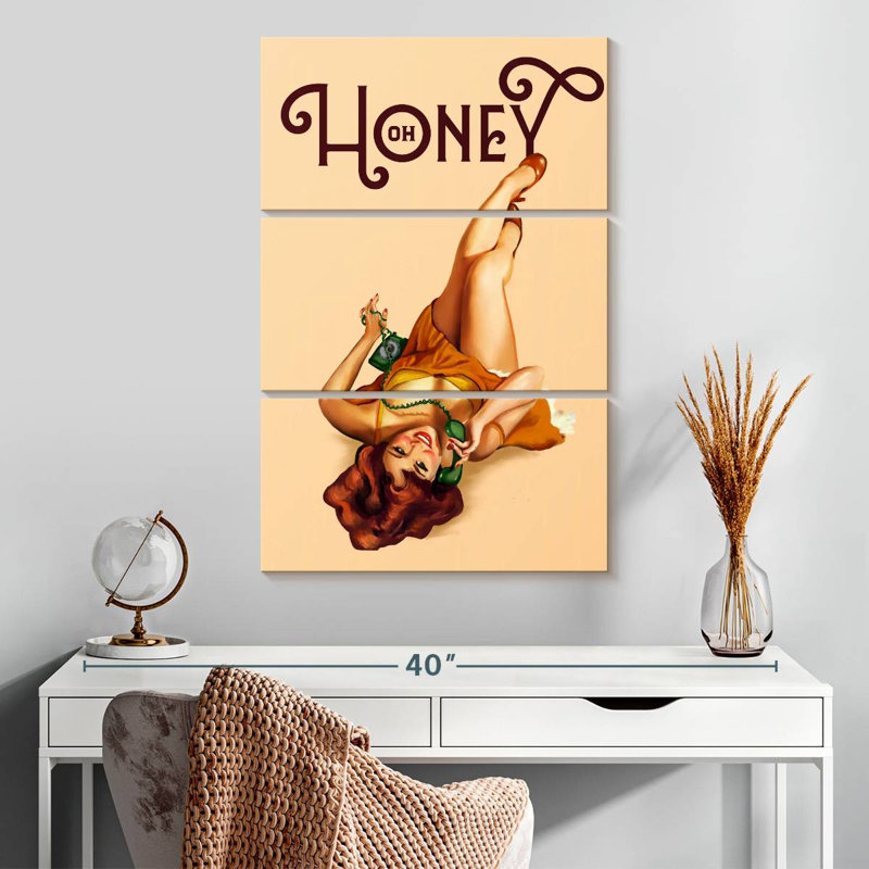 Leisha Oh Honey téléphone gingembre, H 32 po x l 20 po