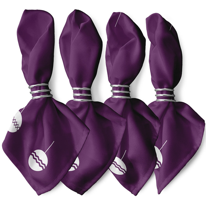 Antero Polyester Modern & Contemporary Napkins, Purple