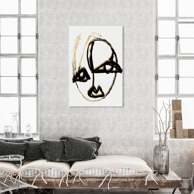 Abstract Portrait II Paint by Oliver Gal - Wrapped Canvas Graphic Art