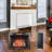 Infrared Electric Fireplace 33 Inch: Smokeless, Touch Screen, 1500W Heat, 4 Flame Colors, Adjustable Brightness/Speed, /Ul , 5000 /H, 400 Sq. Ft. Area, 2 Installation Options, 3D With Sound Effect