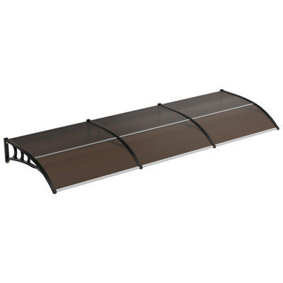 awning for door entrance, 40''x120'' window awning canopy Exterior, UV Rain Snow Sunlight Protection door awning with Plastic Steel Bracket,Polycarbonate Cover, Board
